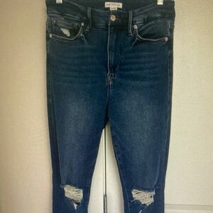 Good American Blue Denim Mid-Rise Jeans